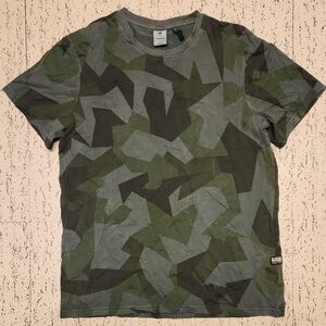 G-Star Raw Green Multi Tone Block Camo R Crewneck T-Shirt